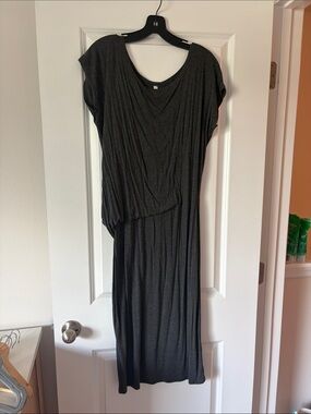 Love In Charcoal Gray Maxi Dress